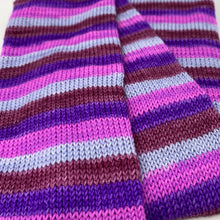 Load image into Gallery viewer, WORSTED 4 knots DISCOUNT Self striping sock yarn- My Huckleberry Friend