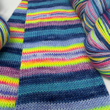 Load image into Gallery viewer, 80/20 SW/NYLON 2ply sock yarn “Lord Have Mercy, Baby’s Got Her Blue Jeans On”