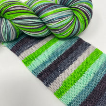 Load image into Gallery viewer, Self striping sock yarn- Pool Float Margarita Time