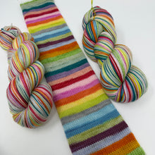 Load image into Gallery viewer, << MOHAIR sock yarn!>>TWO KNOT DISCOUNT “Cheap Shades and a Tattoo and a Yoohoooo!”
