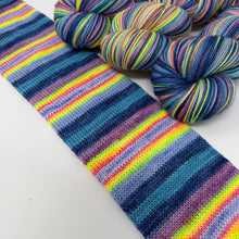 Load image into Gallery viewer, 80/20 SW/NYLON 2ply sock yarn  “Lord Have Mercy, Baby’s Got Her Blue Jeans On”
