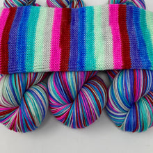 Load image into Gallery viewer, Self striping sock yarn- Carolina Girls
