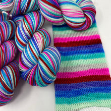 Load image into Gallery viewer, Self striping sock yarn- Carolina Girls
