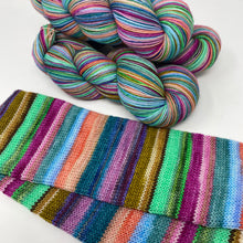 Load image into Gallery viewer, Self striping sock yarn- Weird is Cool, Man
