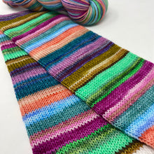 Load image into Gallery viewer, Self striping sock yarn- Weird is Cool, Man
