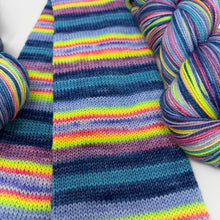 Load image into Gallery viewer, 80/20 SW/NYLON 2ply sock yarn  “Lord Have Mercy, Baby’s Got Her Blue Jeans On”
