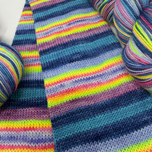 Load image into Gallery viewer, 80/20 SW/NYLON 2ply sock yarn  “Lord Have Mercy, Baby’s Got Her Blue Jeans On”
