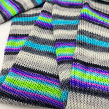 Load image into Gallery viewer, WORSTED Self striping sock yarn- Don’t Stop Believing
