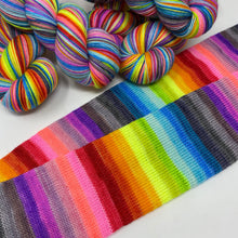 Load image into Gallery viewer, Self striping sock yarn- Rose Apothecary Remixx 22 stripe
