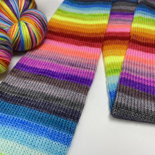Load image into Gallery viewer, SPARKLE Self striping sock yarn- Rose Apothecary Remixx 22 stripe
